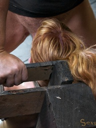 Pretty redhead tied down, pic #10